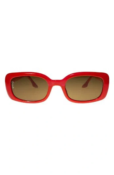 Otra Daisy 43mm Square Sunglasses In Red