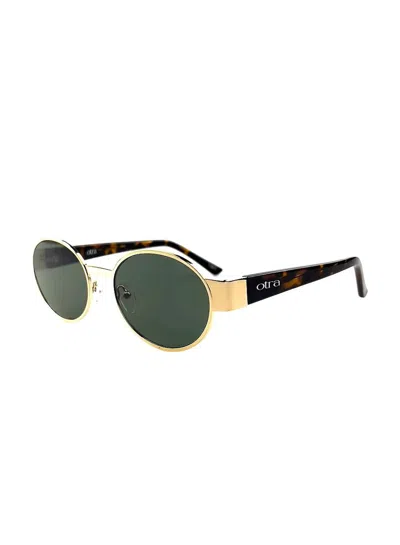Otra Echo Round Sunglasses In Gold Tort