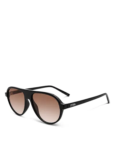 Otra Iggy Aviator Sunglasses, 58mm In Black
