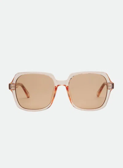 Otra Sady Sunglasses In Transgold/brown In Transparent