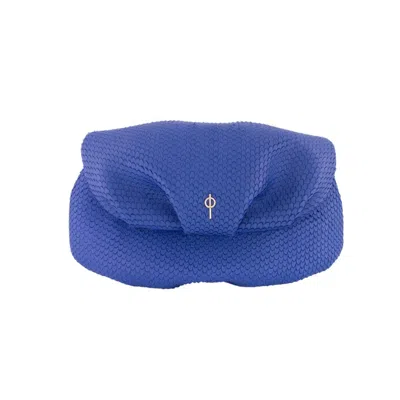 Otrera Women's Blue Leda Snake / Leather Clucth