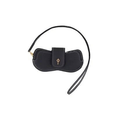 Otrera Women's Blue Sunglasses Case Leather Navy