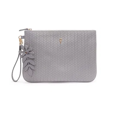 Otrera Women's Braided Clutch Grey In Gray