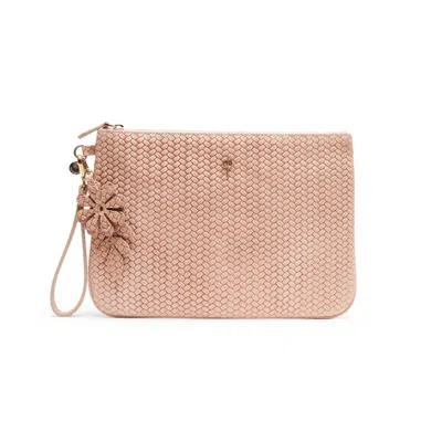 Otrera Women's Braided Clutch Pink