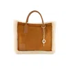 Otrera Women's Brown Dali Fur Shoulder Bag In Brown