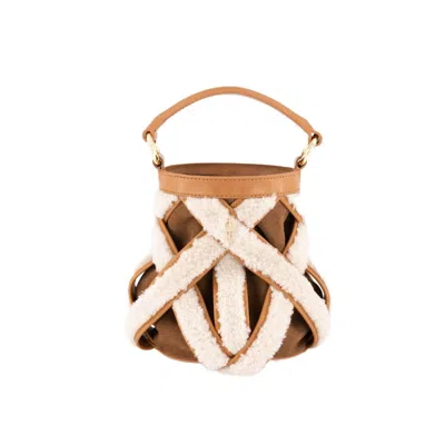 Otrera Women's Brown Fluffy Olina Crossbody – Tan