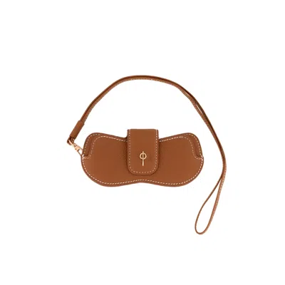 Otrera Women's Brown Sunglasses Case Leather Tan
