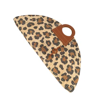 Otrera Women's Brown Taco Rug / Leather Beach Bag Leopard