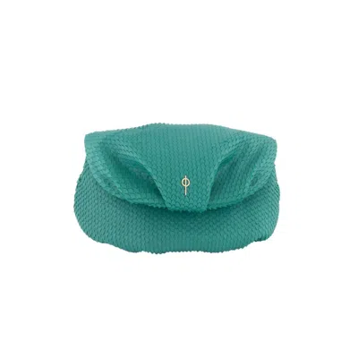 Otrera Women's Green Leda Snake / Leather Clucth