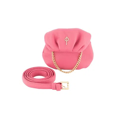 Otrera Tiny Floater Leda Handbag In Black/pink