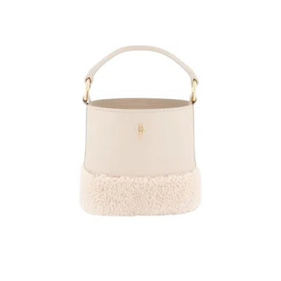 Otrera Women's White Fluffy Noa Crossbody - Beige