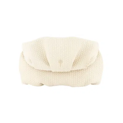 Otrera Women's White Leda Braid Beige /leather Clucth