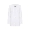 OTRURA WOMEN'S WHITE & IVORY ORGANZA PARKER BLAZER