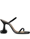 Ottange Lotus Heeled Sandals In Black