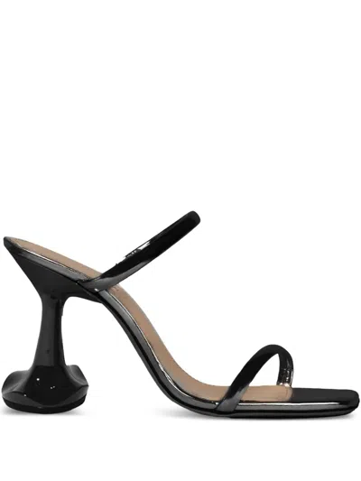 Ottange Lotus Heeled Sandals In Black