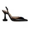 Ottange Petunia Jeweled Heel Shoe In Black In Nero