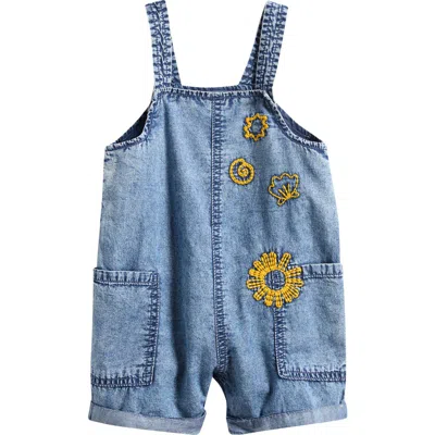Otter Avenue Babies'  Embroidered Denim Overalls In Blue