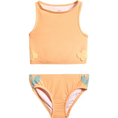 Otter Avenue Babies'  Kids' Floral Appliqué Two-piece Swimsuit In Multi
