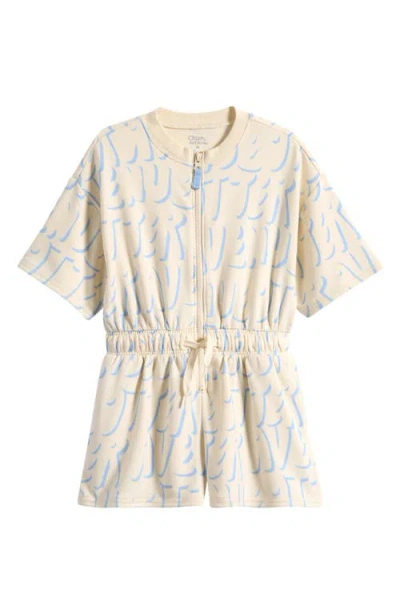 Otter Avenue Babies'  Kids' Logo Print Cotton Blend Romper In Neutral