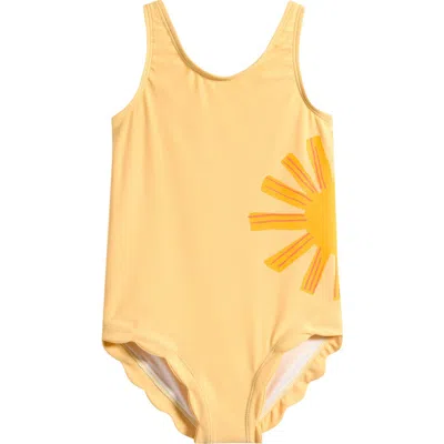 Otter Avenue Babies'  Scallop One-piece Swimsuit In Yellow