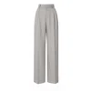 Otthie Women's High-waisted Wide-leg Tailored Trousers – Light Grey In Gray