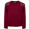 Otthie Women's Purple / Red Christmas Burgundy Embellished Knit Jumper In Red