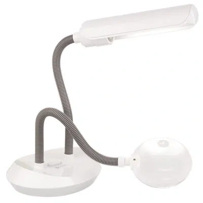 Ottlite Duoflex Magnifier Lamp, 2x Optical Grade Magnification, 5x Spot Magnifier, Flexible Neck In White