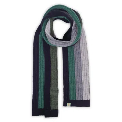 Otto & Spike Men's Black / Green / Blue Scarves - Skipping Stone - Black In Multi