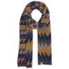 Otto & Spike Men's Brown / Blue / Yellow Scarves - Starstruck - Tobacco Brown In Multi