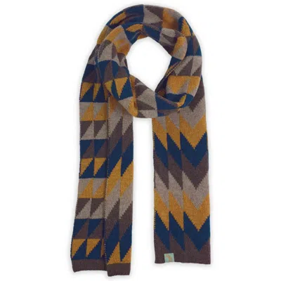 Otto & Spike Men's Brown / Blue / Yellow Scarves - Starstruck - Tobacco Brown In Multi
