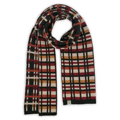 Otto & Spike Men's Brown / Yellow / Orange Scarves - Plaid Up - Ristretto Brown In Multi