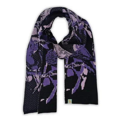 Otto & Spike Women's Black / Pink / Purple Scarves - Budgie - Violet Tang, Dusty Pink In Multi