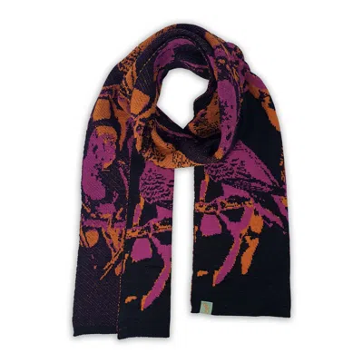 Otto & Spike Women's Black / Yellow / Orange Scarves - Budgie - Cinnamon Orange, Hibiscus Pink In Multi