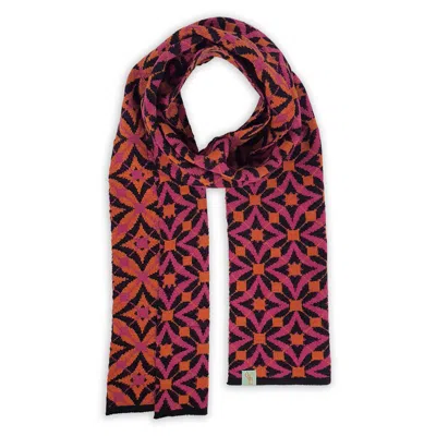 Otto & Spike Women's Black / Yellow / Orange Scarves - Lara - Black, Cinnamon Orange In Multi
