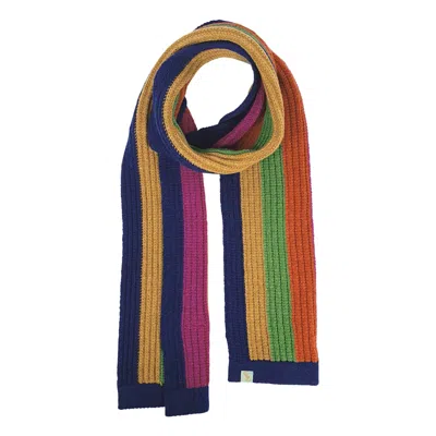 Otto & Spike Women's Blue / Green / Yellow Scarves - Skipping Stone - Regatta Blue In Multi