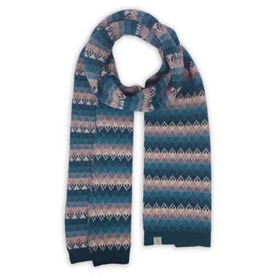 Otto & Spike Women's Blue / Neutrals Scarves - Plummet - Diesel Blue