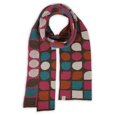 Otto & Spike Women's Brown Scarves - Haus - Hickory, Hibiscus Pink