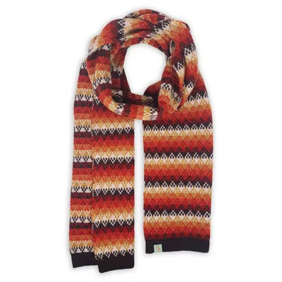 Otto & Spike Women's Brown / Yellow / Orange Scarves - Plummet - Ristretto Brown In Multi