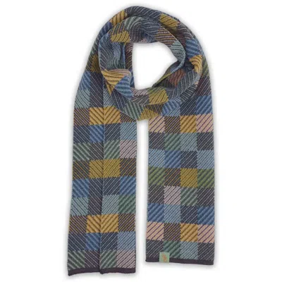 Otto & Spike Women's Green / Grey Scarves - Patch - Charcoal, Tarragon Green In Multi