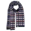 Otto & Spike Women's Grey / Pink / Purple Scarves - Plaid Up - Charcoal Grey In Multi