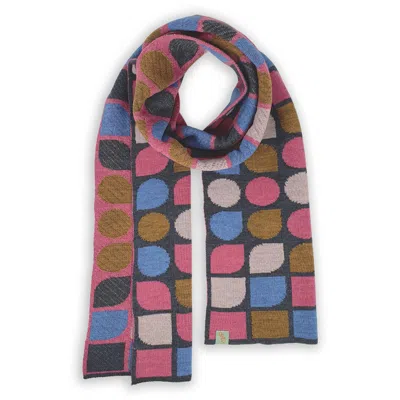 Otto & Spike Women's Grey Scarves - Haus - Charcoal, Musk Pink In Gray