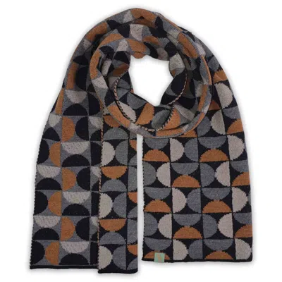 Otto & Spike Women's Neutrals / Black / Grey Scarves - Kinky - Black, Toffee Mustard In Multi