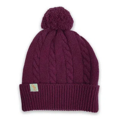 Otto & Spike Women's Pink / Purple Beanies - Cable - Rosehip Pink In Multi