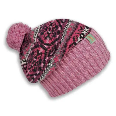 Otto & Spike Women's Pink / Purple Beanies - Irish Twist - Pinks In Multi