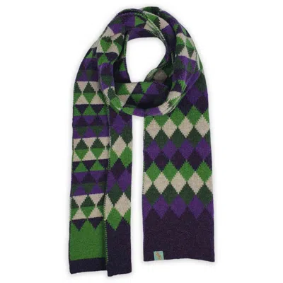 Otto & Spike Women's Pink / Purple Scarves - Argylish - Elderberry Purple In Multi