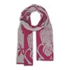 Otto & Spike Women's Pink / Purple Scarves - Hello Cocky - Hibiscus Pink In Multi