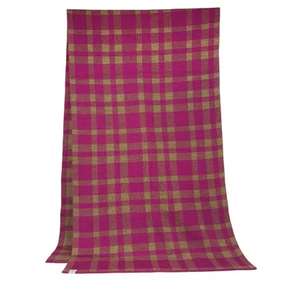 Otto & Spike Women's Pink / Purple / Yellow Scarves - Grandmama - Hibiscus Pink In Multi