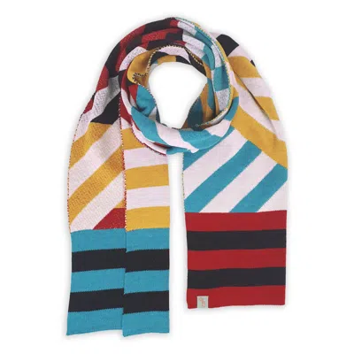 Otto & Spike Women's Scarves - Hello Sailor - Paprika Red, Azure Blue In Multi