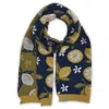 Otto & Spike Women's Scarves - Lemonade - Indigo Blue In Blue