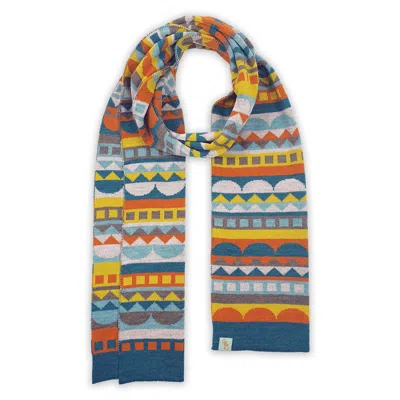 Otto & Spike Women's Scarves - Folk - Merino - Blue